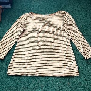 B&W striped long sleeve with slits